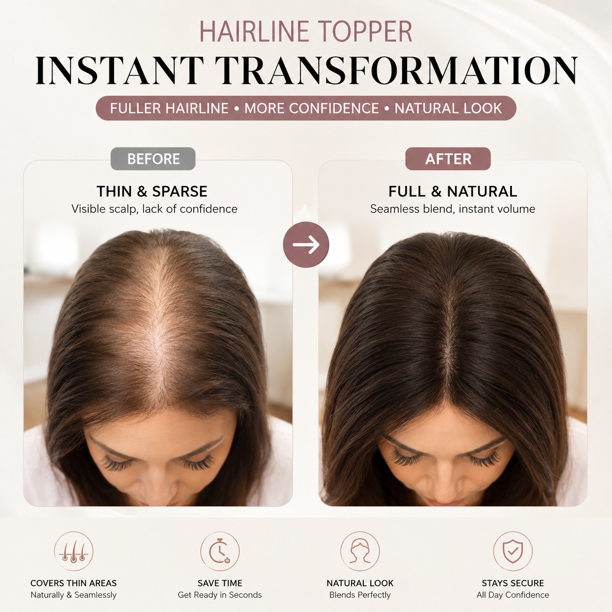 Luxury Silk Base Hair Topper – Seamless Natural Coverage